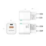 Aisens Cargador GaN 20W con USB-C PD3.0 y USB-A QC3.0, Blanco